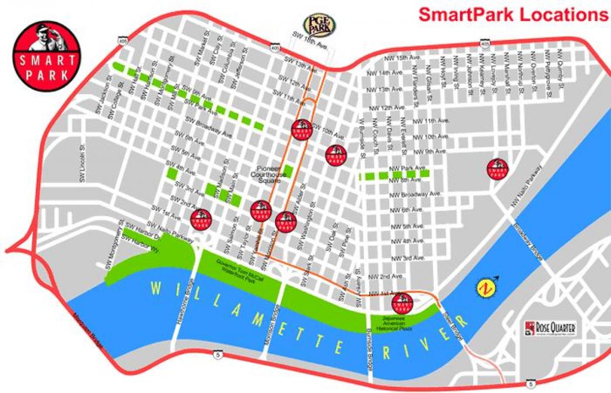 карта на Портланд smart парк