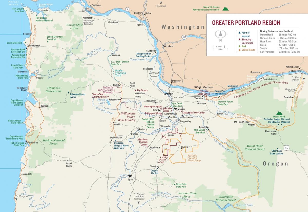 мапата Портланд Орегон