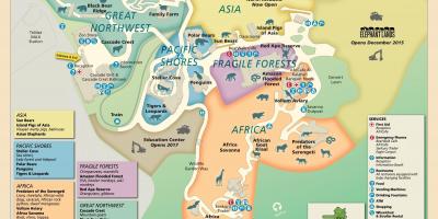 Карта на Портланд зоолошка градина