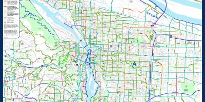 Карта на Портланд велосипед