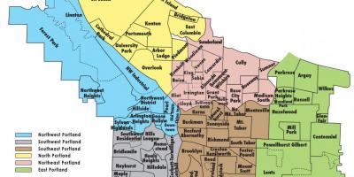 Портланд Орегон соседството мапа